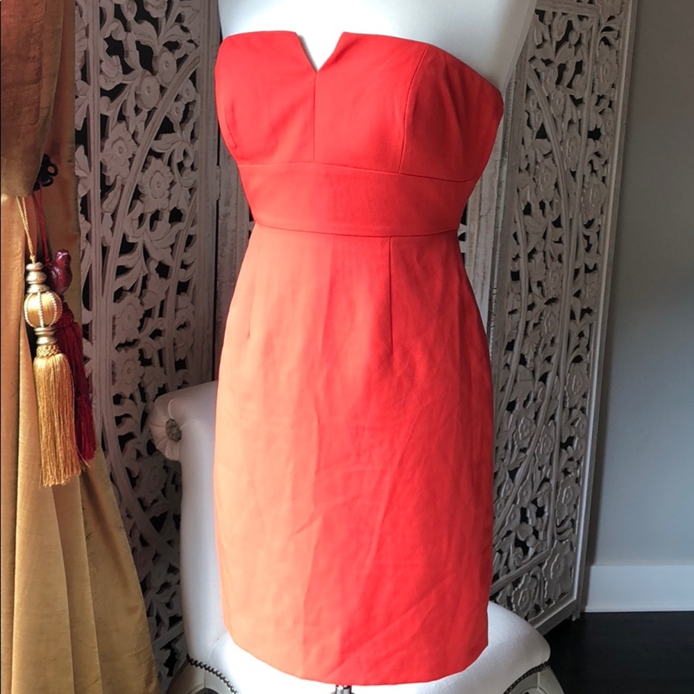 Gianni Bini strapless orange dress